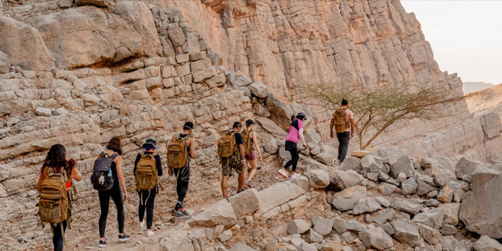 Hiking at Jebel Jais